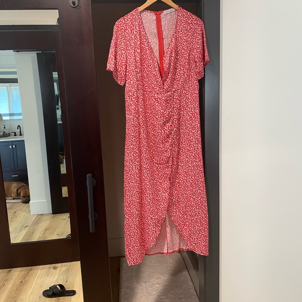 Mislook Red print boho dress, new!